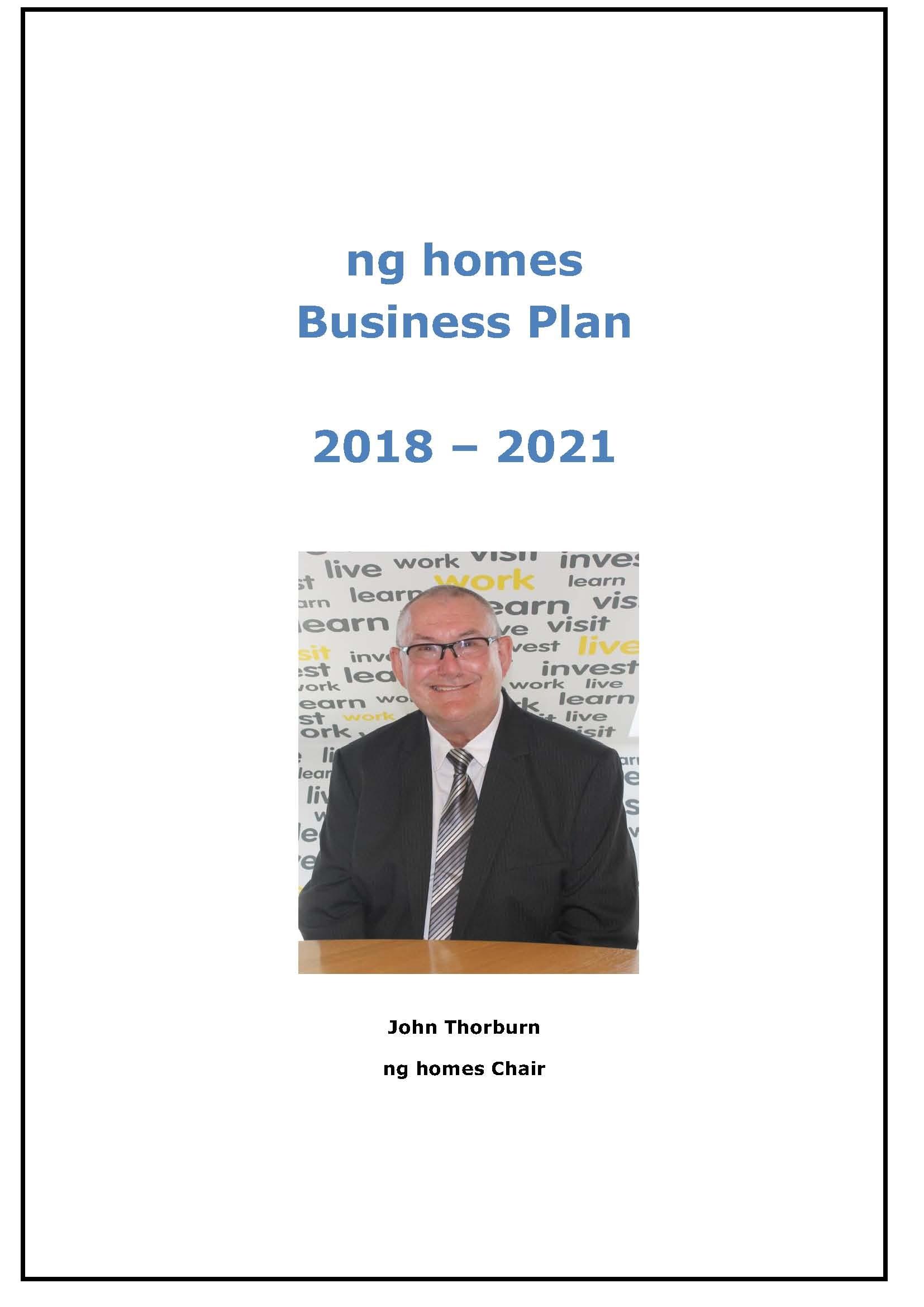 2018-2021 Business Plan cover